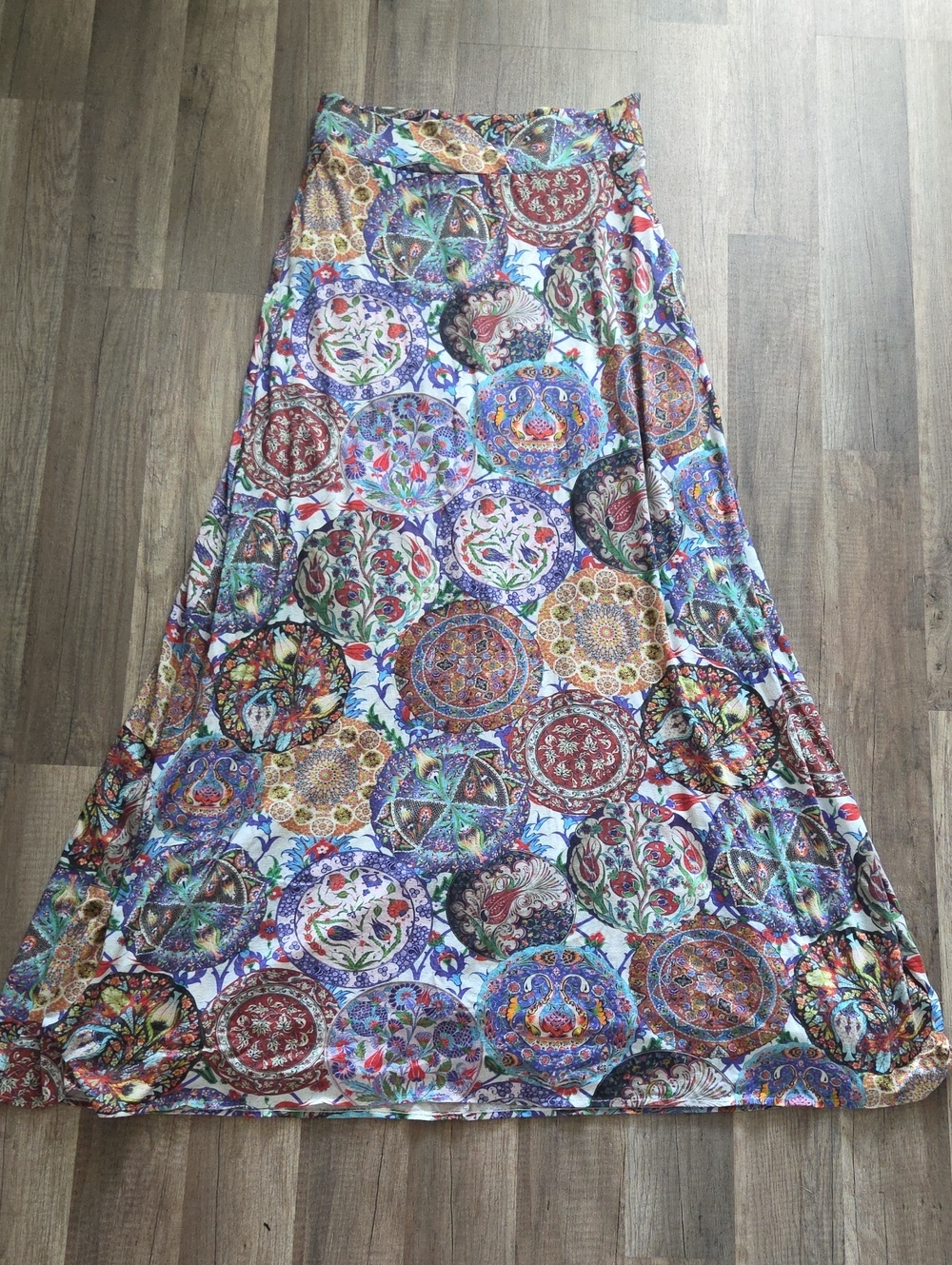 Boho Multicolor Printed Maxi Skirt